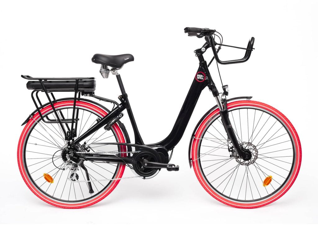 Vélos électrique classique roues rouges