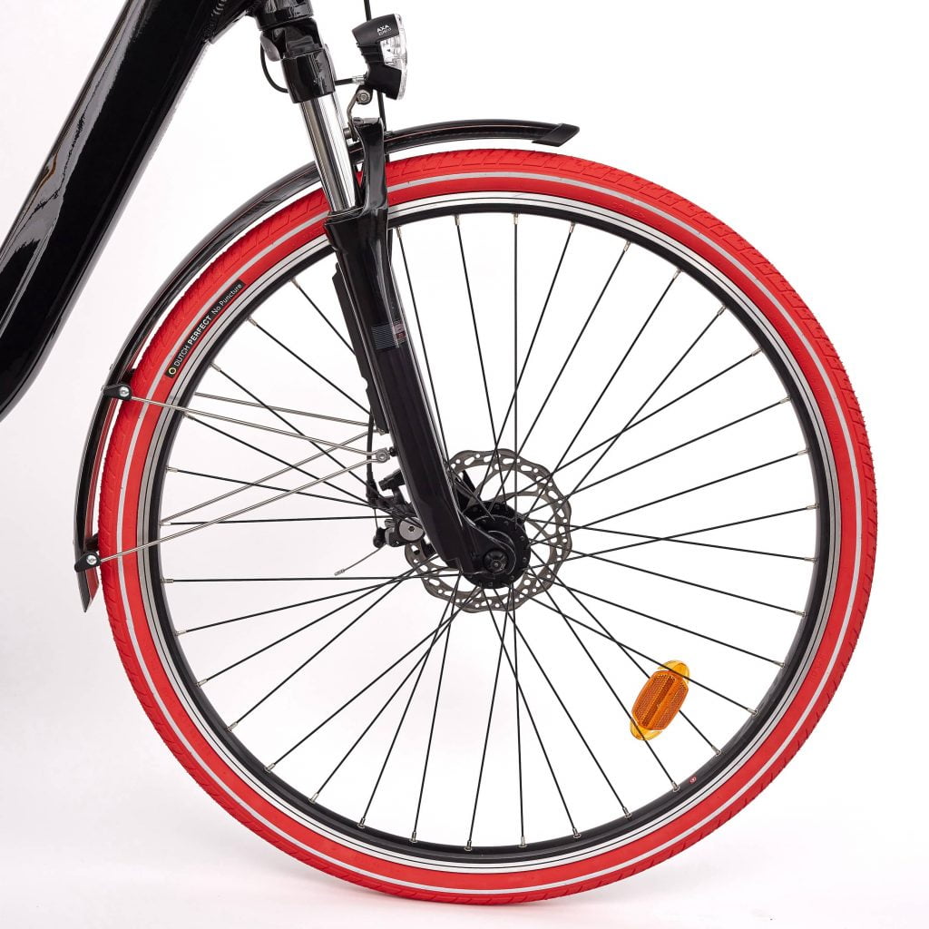 Roue avant vélo électrique roues rouges